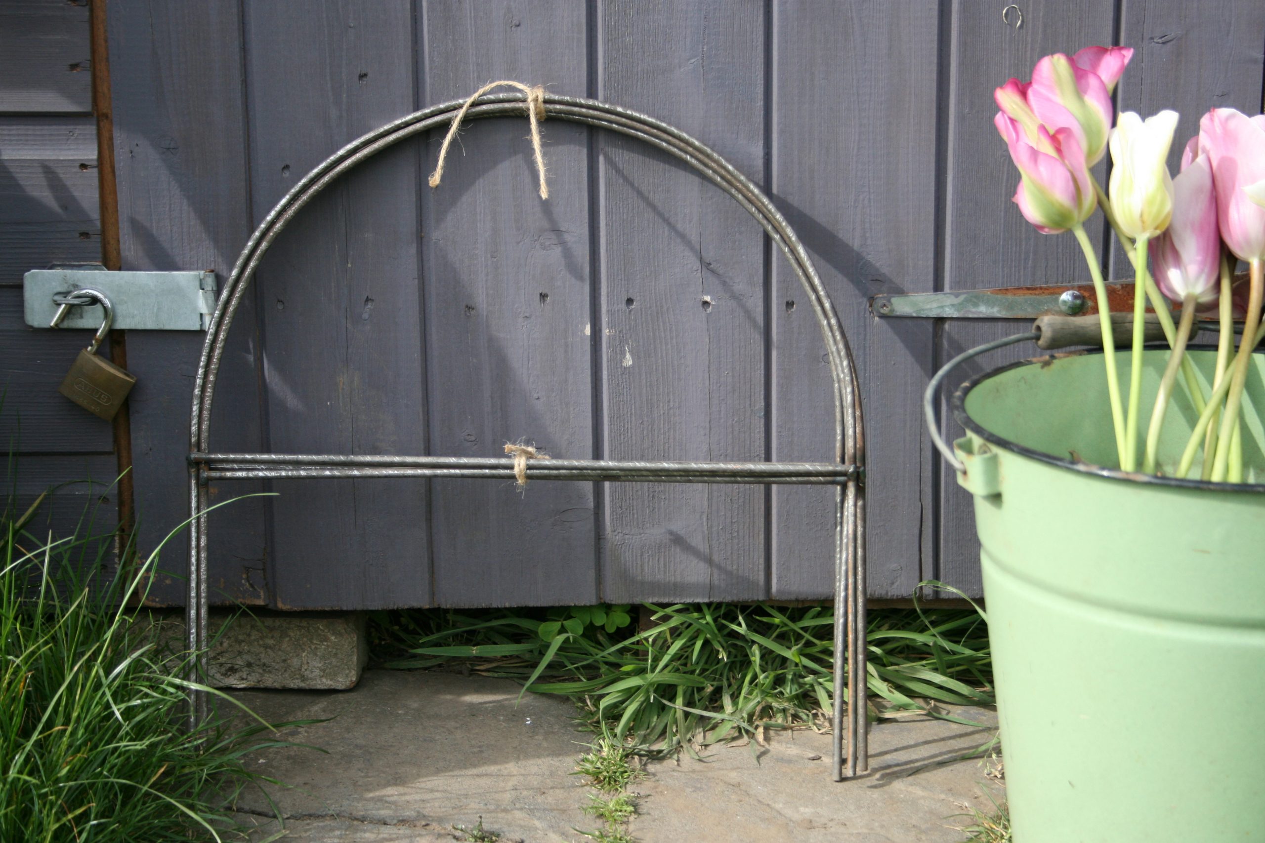 Small Cloche Hoop Rusted